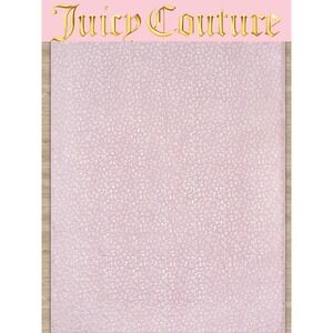 Juicy Couture Home Silver Foil Leopord Print Luxuriously Soft Plush Area Rug
